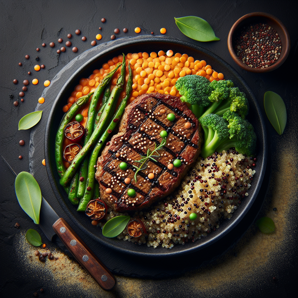 Steak Vegan aux Lentilles et Quinoa