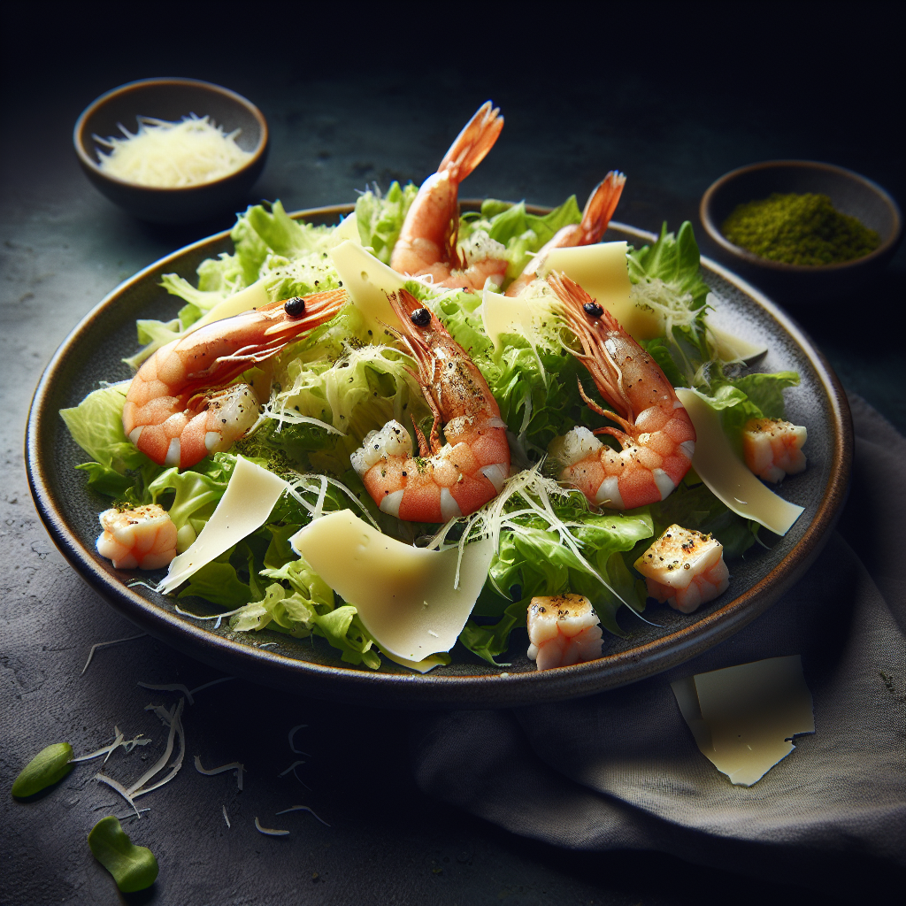 Salade de Crevettes à la Mâche et au Gruyère