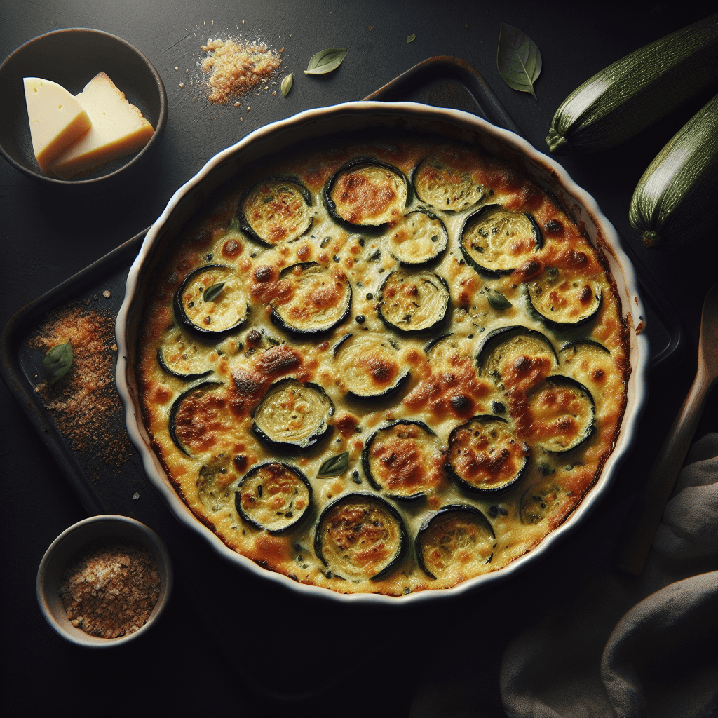 Gratin de courgettes à la crème et fromage