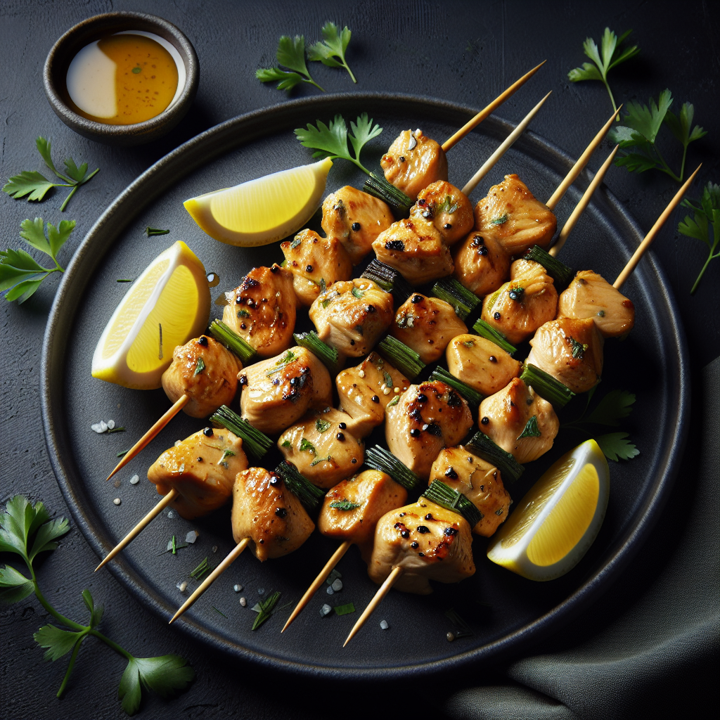 Brochettes de poulet à la citronnelle