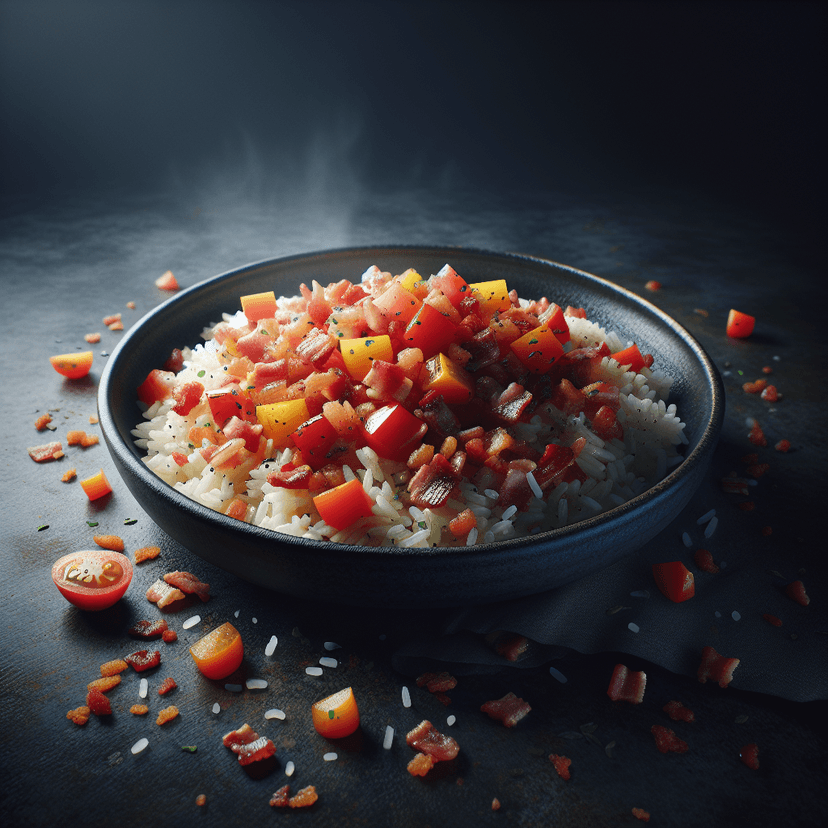 Riz Sauté aux Lardons et Tomates